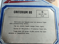 Image # 83661: Criterium 80 Instruction Card