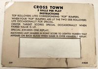 Image # 78471: Cross Town Sample Game - Instruction Card 
(From the game with serial number 01017 S.)