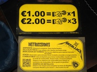 Image # 61703: Metallica Master of Puppets (Limited Edition) Spanish Instruction Card 
(Cabinet serial number E241334.)