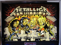 Image # 61686: Metallica Master of Puppets (Limited Edition) Mirrored Backglass 
(Cabinet serial number E241334.)