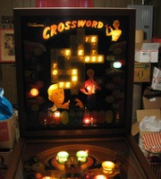Image # 41392: Crossword Illuminated Backglass 
(Serial number 41600.)