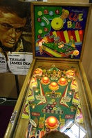 Image # 44382: Cue Ball Illuminated Front View 
(The yellow pop bumper platter is not original to this game.)