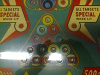 Image # 56439: Cue Ball Playfield - Detail 
(The gobble hole has been painted blue.)