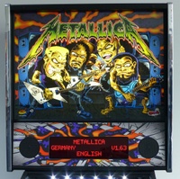 Image # 65399: Metallica (Pro LED) Illuminated Backglass 
(Serial number E249370.)