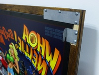 Image # 65418: Whoa Nellie! Big Juicy Melons� Backglass Frame - Detail 
(The wood frame attaches to the backbox.)