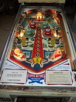 Image # 49928: Alpine Club Illuminated Playfield 
(The two white posts below the flippers were added after the game left the factory. Serial number 22236.)