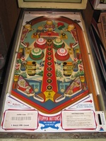 Image # 38352: Alpine Club Playfield 
(The right outlane ball return wireform in this image is not original to this game. Serial number 19514.)