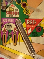 Image # 34770: Dancing Lady Sample Game - Outlane Detail 
(The A-B-C-D playfield outlane artwork of the sample game were changed and recolored for the production game.)