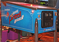 Image # 74313: Domino�s Spectacular Pinball Adventure (Standard Edition) Cabinet - Left 
(Photographed at the 2016 Texas Pinball Festival.)