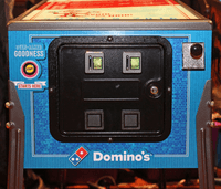 Image # 74314: Domino�s Spectacular Pinball Adventure (Standard Edition) Cabinet - Front 
(Photographed at the 2016 Texas Pinball Festival.)