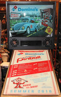 Image # 74316: Domino�s Spectacular Pinball Adventure (Standard Edition) Illuminated Front View 
(Photographed at the 2016 Texas Pinball Festival.)
