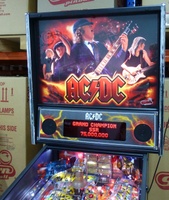 Image # 69952: AC/DC (Pro Vault Edition) Illuminated Backglass 
(Serial number E268713.)