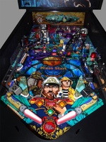 Image # 70492: Captain Nemo Prototype Game 
(The personnel credits listed near the left flipper on this prototype playfield slightly differ for production games.)