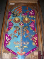 Image # 38047: De-Icer Playfield 
(The outlane tilt reset rollunder wire is missing from this game.)