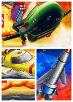 Image # 74589: Thunderbirds Original Translite Artwork - Detail 
(Artist is Federico Barbato.Hand drawn digital painting.Full translite dimensions 28 5/32 inches by 26 31/32 inches.)