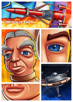 Image # 74588: Thunderbirds Original Translite Artwork - Detail 
(Artist is Federico Barbato.Hand drawn digital painting.Full translite dimensions 28 5/32 inches by 26 31/32 inches.)