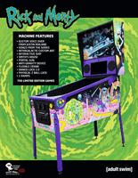 Image # 75125: Rick And Morty (Blood Sucker Edition) Flyer - Front 
(The reverse side of this flyer shows the playfield but with the Standard Edition trim.)