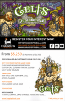 Image # 79823: Celts Advertising Card 
(Both front and back of card are shown here. This card was available at Chicago Pinball Expo 2019.)