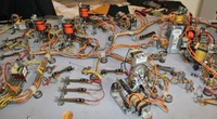 Image # 71943: Dixieland Under Middle Playfield 
(All parts and white labels are original to this game except some plunger lever arms were worn and had to be replaced. Serial number 3232.)