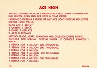 Image # 5297: Ace High Score card