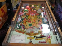 Image # 61277: Ace High Illuminated Playfield 
(The game designer has autographed the instruction/score card.)