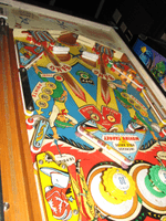 Image # 83600: Double Barrel Playfield - Downfield View 
(Photographed at the 2013 Pinball Expo in Chicago.)