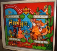 Image # 55970: Amigo Illuminated Backglass 
(Serial number 5663.)