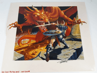 Image # 82965: Dungeons & Dragons Original Backglass Art Proof 
(Artist is Larry Elmore.Art proof on photo paper.Dimensions are approximately 22 inches by 26 inches.)