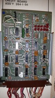 Image # 68582: Dyn O' Mite Credit Board 
(The white wire jumpers are for credit adjustment.)