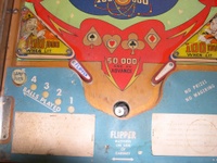 Image # 23685: Easy Aces Sample Lower Playfield 
(This is an Early Production game with serial number '008325 S'. The 'S' denotes 'Sample'.)
