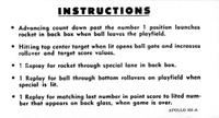 Image # 8323: Apollo Instruction Card