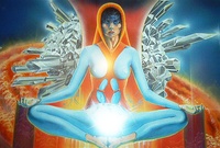 Image # 71155: Elektra Original Backglass Artwork - Detail 
(Artist is Tony Ramunni.Watercolor on posterboard.Approximate dimensions 25  inches by 28 1/2 inches, excluding metal frame.)