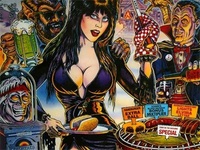 Image # 30351: Elvira and the Party Monsters Backglass - Detail