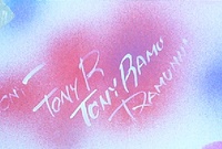 Image # 71167: Embryon Original Playfield Concept Artwork - Reverse - Detail 
(Artist is Tony Ramunni.Unidentified media on tagboard.Dimensions 17 inches by 24 inches.)
