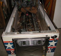 Image # 24844: Evel Knievel Inside Cabinet 
(Serial number 1150.)