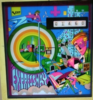 Image # 39614: Expressway Illuminated Backglass - Version #1 
(The serial number is 1530.)
