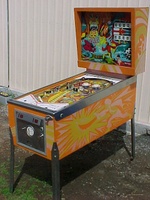 Image # 23058: Eye Of The Tiger Cabinet - Full View 
(The three black drop targets on this game are the wrong color.)