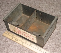 Image # 48839: Falstaff Coin Box 
(Coin box measures 8 inches long, 5 1/4 inches wide, and 3 inches high, not including the folded top edges. From the game with serial number D65761F.)