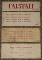 Image # 48840: Falstaff Recommended Score Cards 
(From the game with serial number D65761F.)