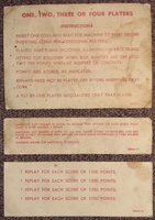 Image # 49453: Falstaff Instruction Card, Match Card, Score Card 
(From the game with serial number D65761F.)