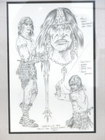Image # 29168: Arena Original Artwork Proposal 
(Artist is Constantino Mitchell.Pencil on art paper.Dimensions 9 1/2 inches by 14 1/2 inches.)