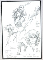 Image # 29221: Arena Original Artwork Proposal 
(Artist is Constantino Mitchell.Pencil on art paper.Dimensions 9 1/2 inches by 14 1/2 inches.)