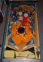 Image # 28300: Fireball Early Production Playfield 
(Serial number 1005.)