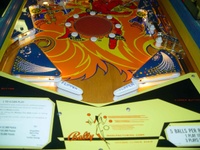 Image # 44013: Fireball Lower Playfield 
(Serial number 4436.)