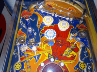 Image # 75717: Fireball German Upper Playfield 
(The cabinet serial number is 5094. The backbox serial number is 5099.)
