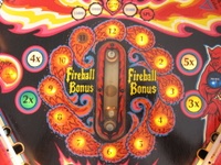Image # 40271: Fireball II Illuminated Playfield - Detail 
(The factory mylar has been removed from this playfield.)