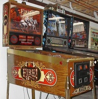 Image # 3181: Fire! (Champagne Edition) Cabinet - Full View 
(The speaker panel on the game shown here is actually one from Williams' 1987 F-14 Tomcat machine.)
