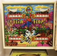 Image # 65308: Flip Flop Early Production Backglass 
(Serial number 1016.)
