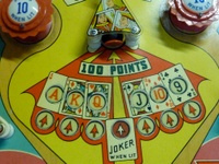 Image # 54534: Flipper Playfield - Detail 
(Serial number G31384.)