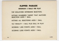 Image # 12212: Flipper Parade Score Card A-6355